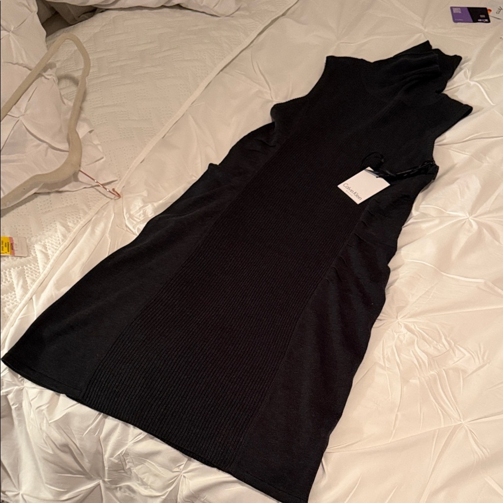Calvin Klein Charcoal Color Sleeveless Dress